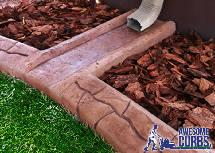 Landscape Curbing - Custom Stamped Edging - Basketweave