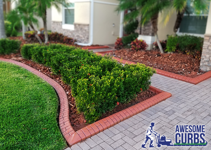 Landscape Curbing - Custom Stamped Edging - Single Brick