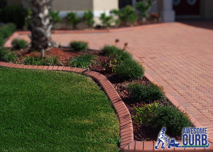 Landscape Curbing - Custom Stamped Edging - Single Brick